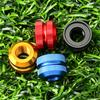 Bicycle Presta Valve Nut Compatible with Tubeless Tire Valves Aluminum Alloy Construction Durable Design for Secure Wheel Attachment