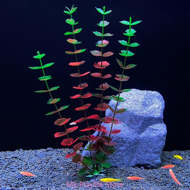 Artificial Plastic Water Plant Grass Aquarium Decorations Plants Fish Tank Grass Flower Ornament Decor Aquatic Accessories
