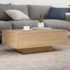 Moderner, Minimalistischer Und Eleganter Couchtisch Mit LED-Lampe, Beistelltisch Für Das Wohnzimmer, Niedriger Ablagetisch, 85x55x31 Cm