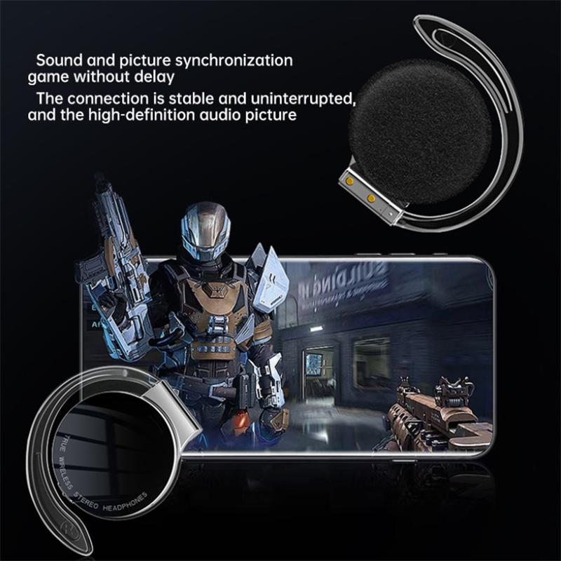 F2 Tws Бездротова Bluetooth-сумісна гарнітура з шумозаглушенням, нічним ліхтариком для бігу, світлодіодна спортивна