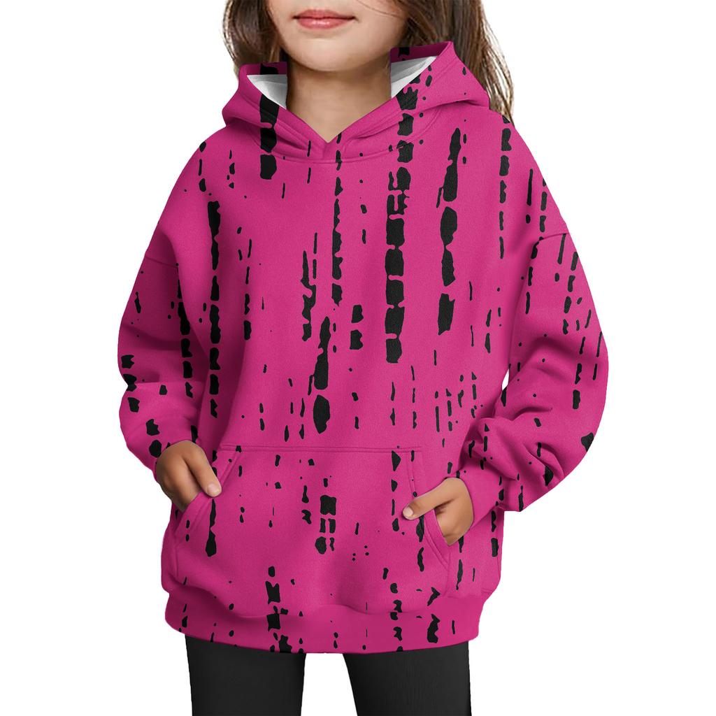 Girls' Hooded Tie-Dye Sweatshirt - Pullover Print Top