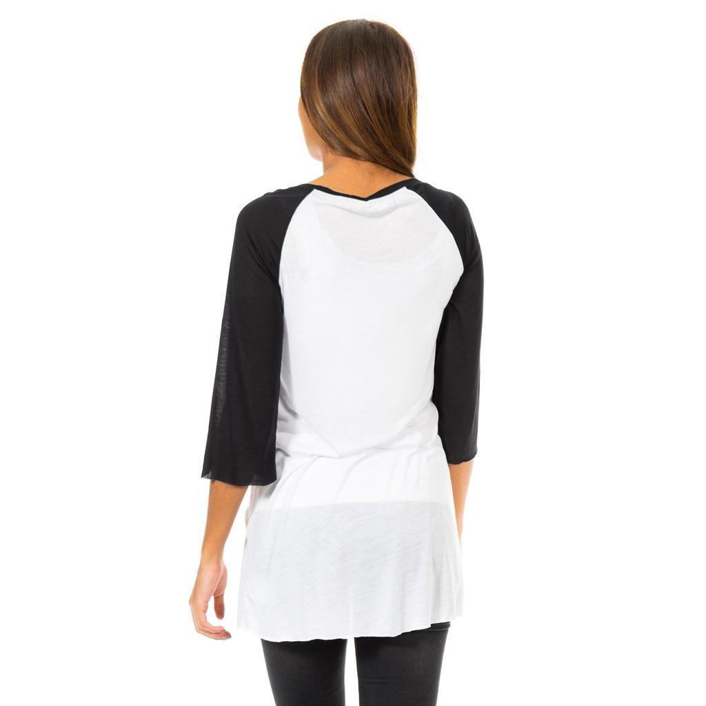 Camiseta de manga 3/4 y cuello de barca 10DML0381 para Mujer