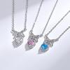 Korean Style Bowknot Heart Necklace: Diamond-Studded, Sweet, Versatile, High-End Women's Jewelry