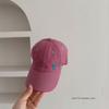 Children Soft Top Embroidered Letters Baby Baseball Cap Contrasting Color Adjustment Rope Boys Girls Sunshade Sun Baseball Cap