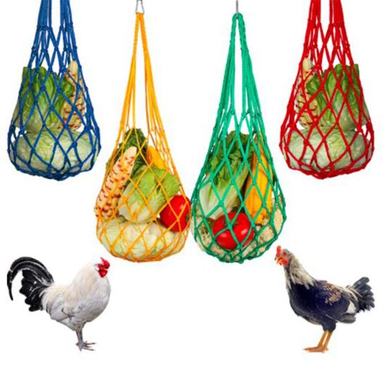 

Кормушка для цыплят Прочная веревка Деликатная крафтовая нейлоновая авоська для цыплят и овощей и фруктов для владельца домашнего животного