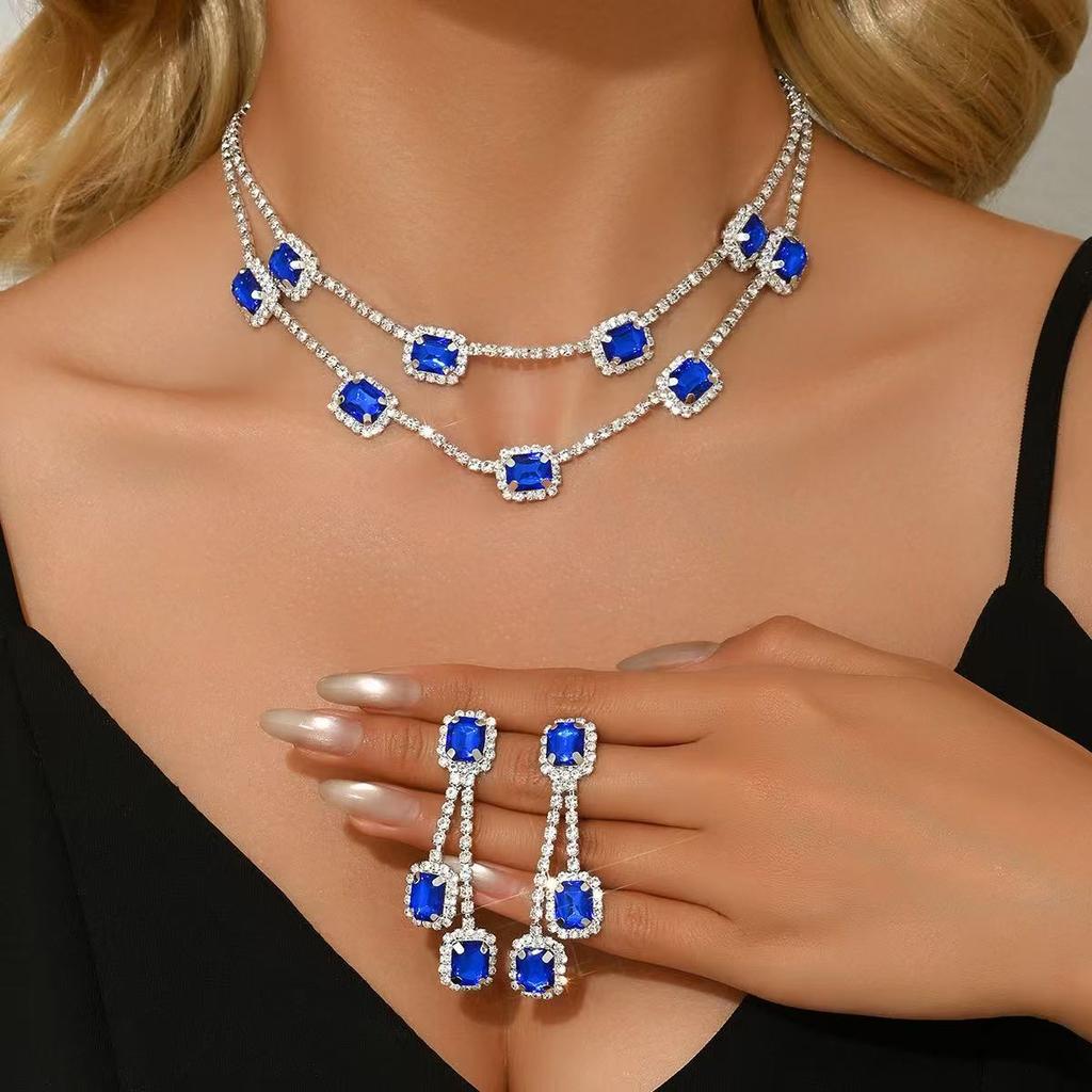 Fashion Jewelry Set Necklace Earrings For Women's Ladies