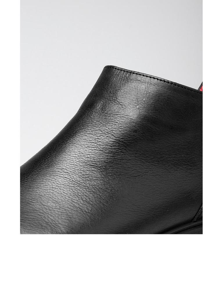 Men's Winter Chelsea Boots - Velvet-Lined Genuine Leather High-Top Martin Boots, British Style.