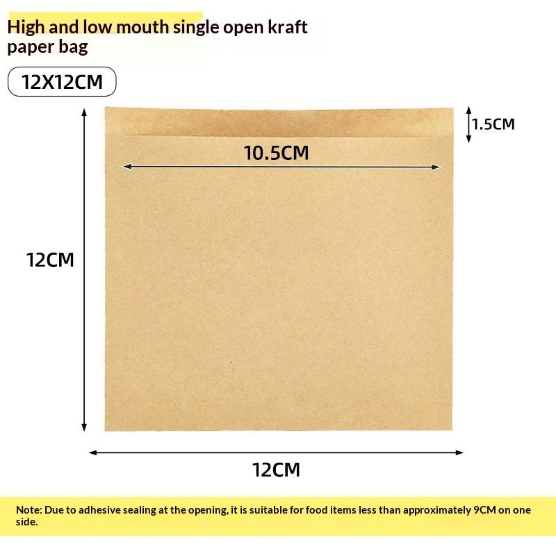 100Pcs Oilproof Kraft Paper Sandwich Wrappers Greaseproof Paper Bags Disposable Takeout Barbecue Pancakes Hamburger Pouch