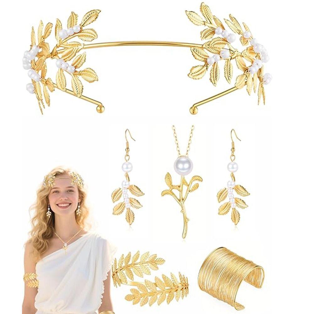Bridal Earrings Greek Goddess Hair Jewelry Baroque Rhinestone Jewelry Set  Party Dress Up