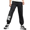 Puma Basic Series Comfortable Soft Logo Letter Print Knitted Sports Pants Women Pants Black 680273-01