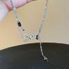 Sweet Spicy Girl Zircon Tassel Necklace - Hip Hop Style Clavicle Chain for Women, Summer Luxury Accessory
