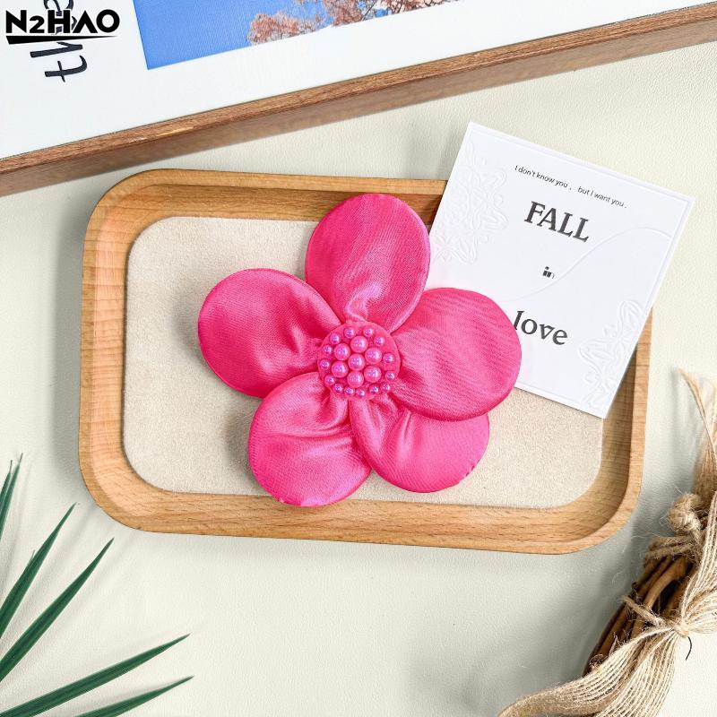 5 Pcs Black White Hand Sewn Colored Ding Cloth With Flower Clothing Patch DIY Clothing Accessories 11CM