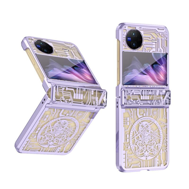 Vivo X Flip Phone Case Full Coverage Shockproof PC Leather Cover With Smooth Hinge Design Foldable Smartphone