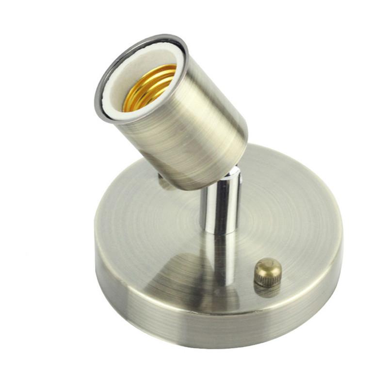 E27 Light Socket Antique Metal Lamp 1pcs Black White Silver Bronze Lamp Base Socket Holder for E27 Edison Incandescent Lamp