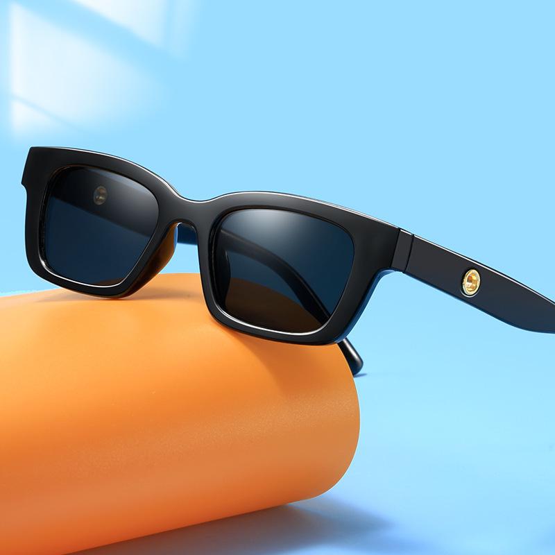 2026 Children's Rectangular Street Photography Baby Sunglasses Trendy Boys And Girls Cool Black Cat Eyes Personalized
