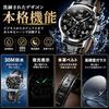 OLEVS Watch Men Black Stylish Waterproof Luminous Analog Quartz Business Wristwatch Popular Fashion Roman Numerals Easy Read Stopwatch Date Casual