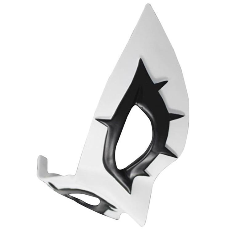 

Stylish White And Red Half Face Mask For Adult Role Play Halloween And Special Occasions