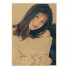 Mio Imada Retro Kraft Paper Poster - Japanese Beauty Wall Art Mural