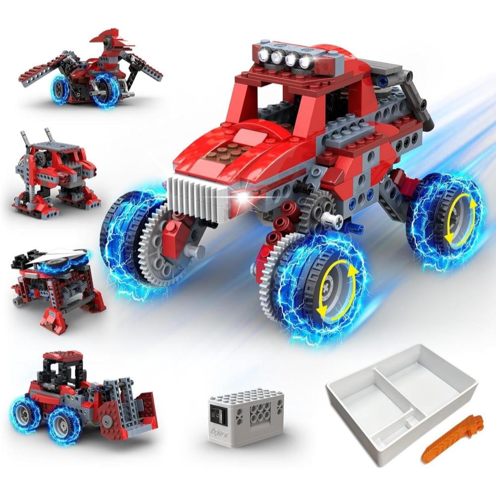 Apitor Q Robot Building Kit 20-in-1 Programmable APP RC Car Robotics Coding Kit STEM Project Educational Birthday Gifts for Kids Robot B
