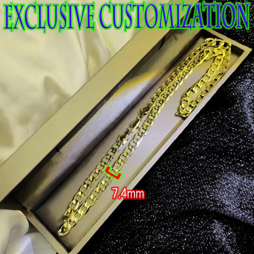 Advanced exclusive custom hip-hop gold necklace, new diamond angel pendant, 18K gold plated classical craftsmanship, new fashion 60cm