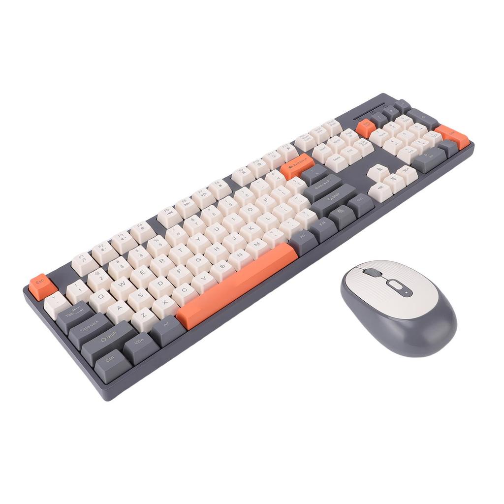 Wireless Keyboard and Mouse Combo 2.4G Wireless Plug and Play Ergonomic Keyboard and Mouse Set for Computer