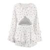 Shorts and Pajamas Set European and American Love Print Frill Breathable Long sleeve Shorts Pajamas Set