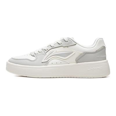 Li Ning Floating Boat Low Top Skateboard Shoes Women's White Gray AGCW210-2