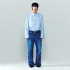 I Earth Western Shirt With Raw Edge [Blue]