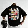 Summer Plus Size One Piece Anime Printed Men and Women Tshirt Casual Parent Child Top Fashion Y2K Harajuku Style Street Wear