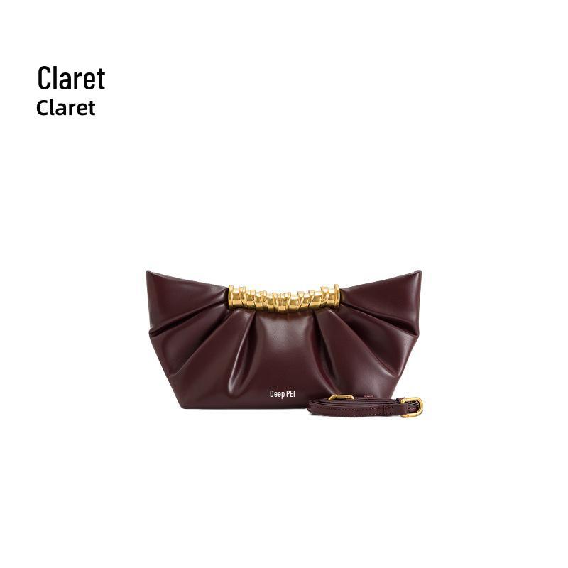 JW PEI 2025 Spring/Summer High-End Ruched Clutch Bag for Women