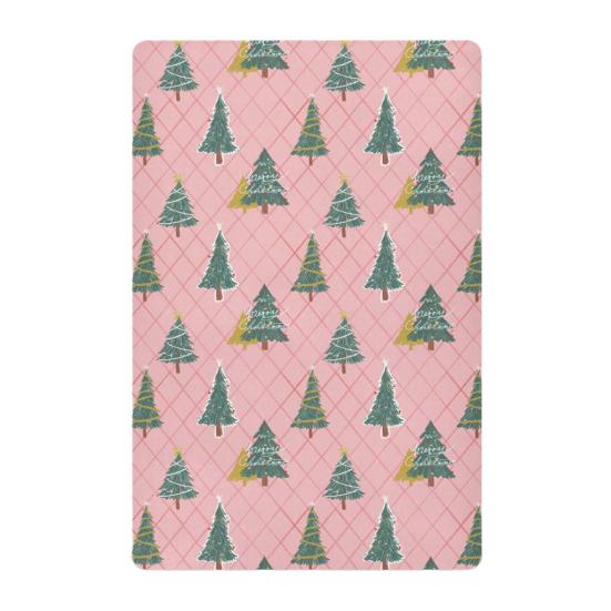 Yousheng Vánoční prostěradlo do postýlky Santa Claus Vánoční punčocha Froté prostěradlo do postýlky Vánoční stromek Potah na matraci do postýlky pro chlapce dívky Postýlka Dětský pokoj