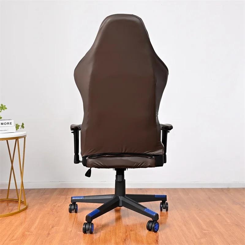 PU-Leder Gaming Stuhlbezug Bürostuhlbezug Elastische Sessel Sitzbezüge für Computerstühle Überwürfe Housse De Chaise