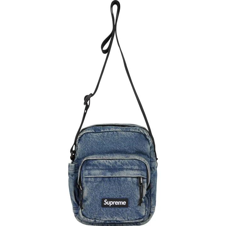 Supreme Denim Shoulder Bag Washed Indigo