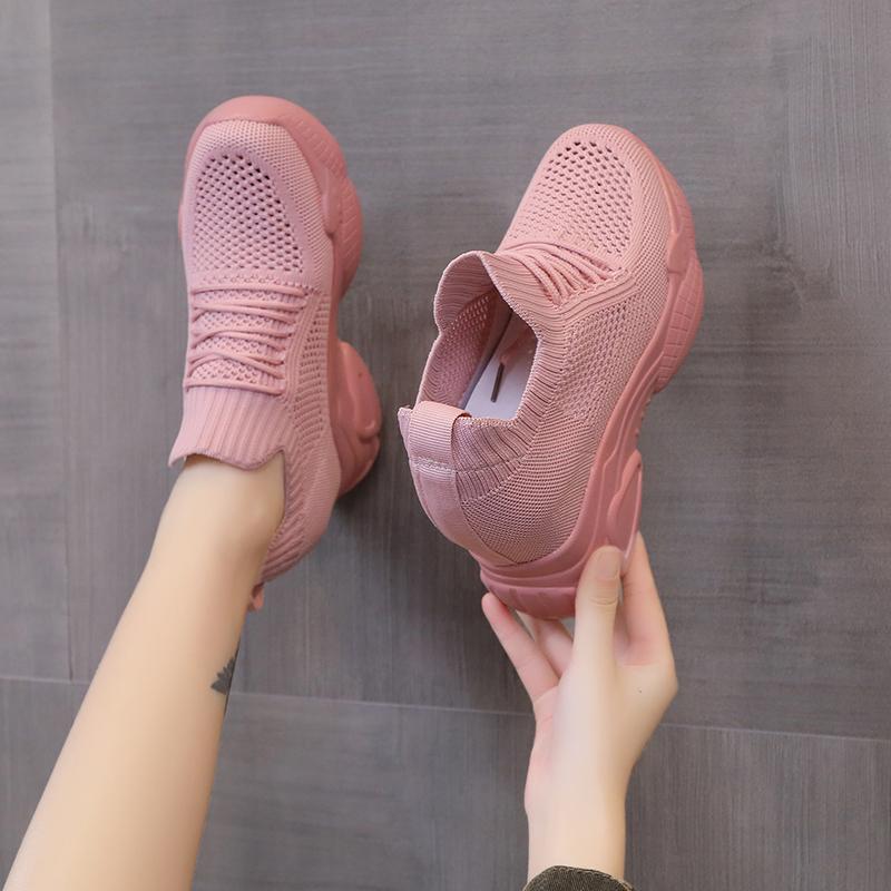 Fashion New 2025 Autumn Women Breathable Platform Casual Shoes Women Height Increased Vulcanized Shoes 8CM Thick Sole Zapatos Mujer