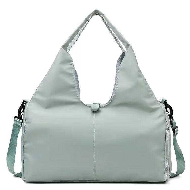 Borsa da Yoga Multifunzionale di Grande Capacità con Logo, Scomparto per Scarpe e Tracolla