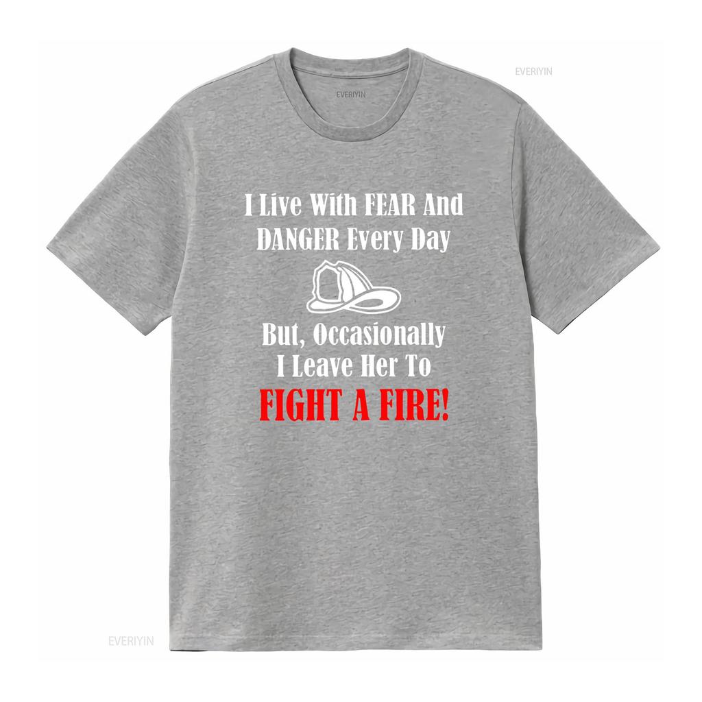 Firefighter T Shirt Fireunisex Quote Firefighting Danger First Responder Emergency Services Heroes Vintage Washed Versatile