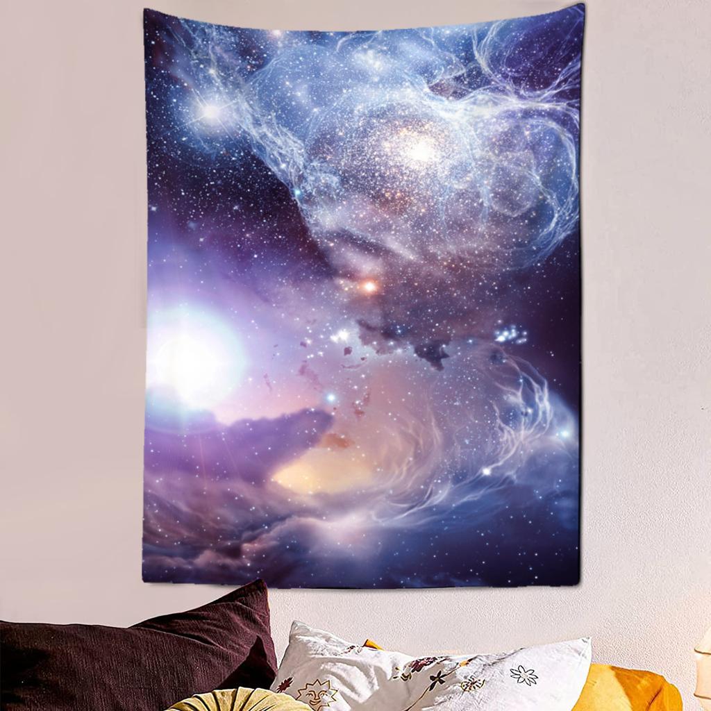 Starry Sky Galaxy Tapestry Fantasy Cloud Cover Wall Hanging Bohemian Hippie Witchcraft Art Dormitory Decoration