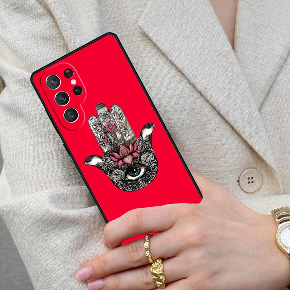 Hamsa Hand of Fatima Cell Phone Case for Samsung Galaxy S26 Ultra S25 S24 S23 S22 S21 S20 Note10 Cover