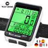 WEST BIKING Bicycle Wireless Computer MTB Road Bike Odometer Multifunction Cycling Stopwatch Speedometer Rainproof Bike Computer