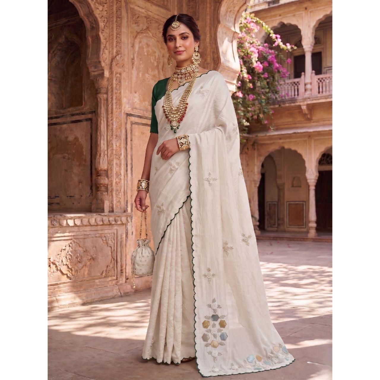 Top Trending – Exclusive Tana Bana Handwork Saree Collection