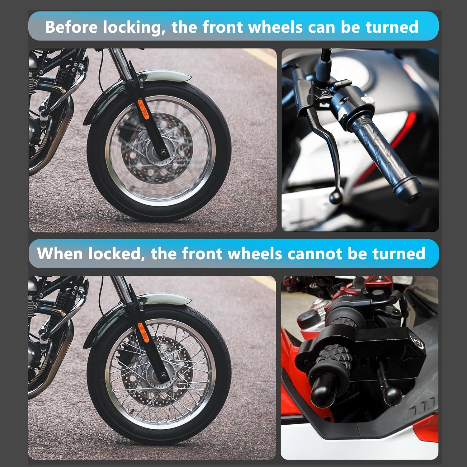 Мотоциклетные замки Противоугонный замок на руль Модернизированный замок для шлема с — фото 9