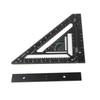 3pcs Black Carpenter Square Aluminium Alloy Framing Square Precise Triangle Ruler  Flatwork