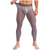 Mens Mesh Leggings See Through Stretchy Pants Elastic Waistband Lightweight Athletic Running Gym Tights