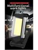 Portable COB Magnetic Work Light Rechargeable LED Flashlight Super Bright Camping Waterproof Car Repair Lamp with Brackets