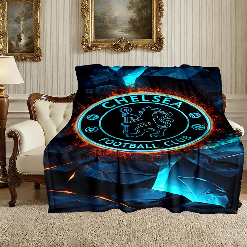 Chelsea FC Blanket, Valentine's Day, Halloween, Thanksgiving Gift Blankets, Home Blanket for Bed and Couch Use