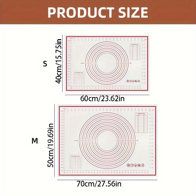 Teigknetmatte | 1 Stück Silikonmatte | Rutschfest, Leicht zu verstauen und zu reinigen, Ideal zum Backen & für Kuchenteig
