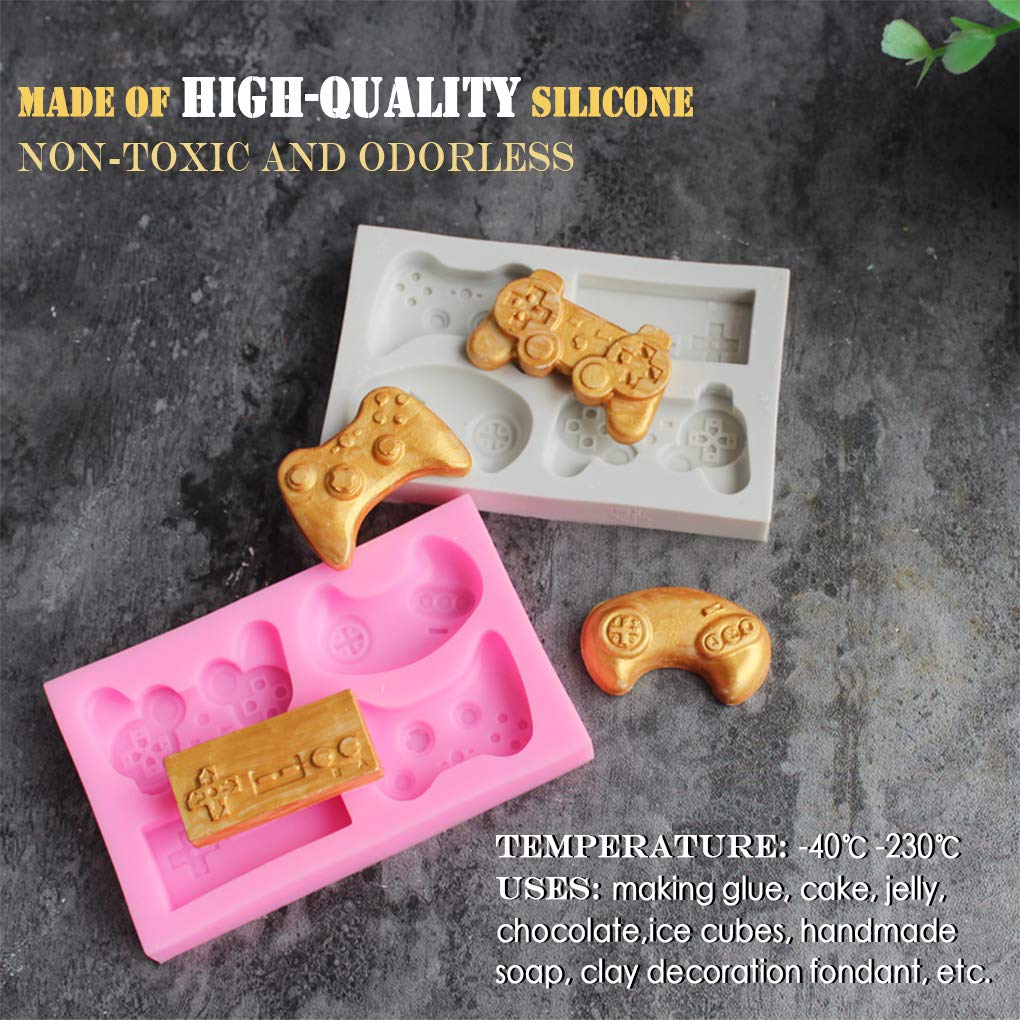 Rolin Roly Silicone Set of Game and Controller for Gummy Candy and Candle Making Controller Molds, 4, Console, Gamepad, Shapes, Cakes, Baking,