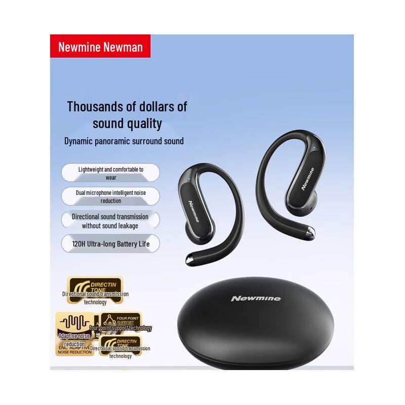 

NEWMINE LY65 Open-Ear Bone Conduction Bluetooth Headphones