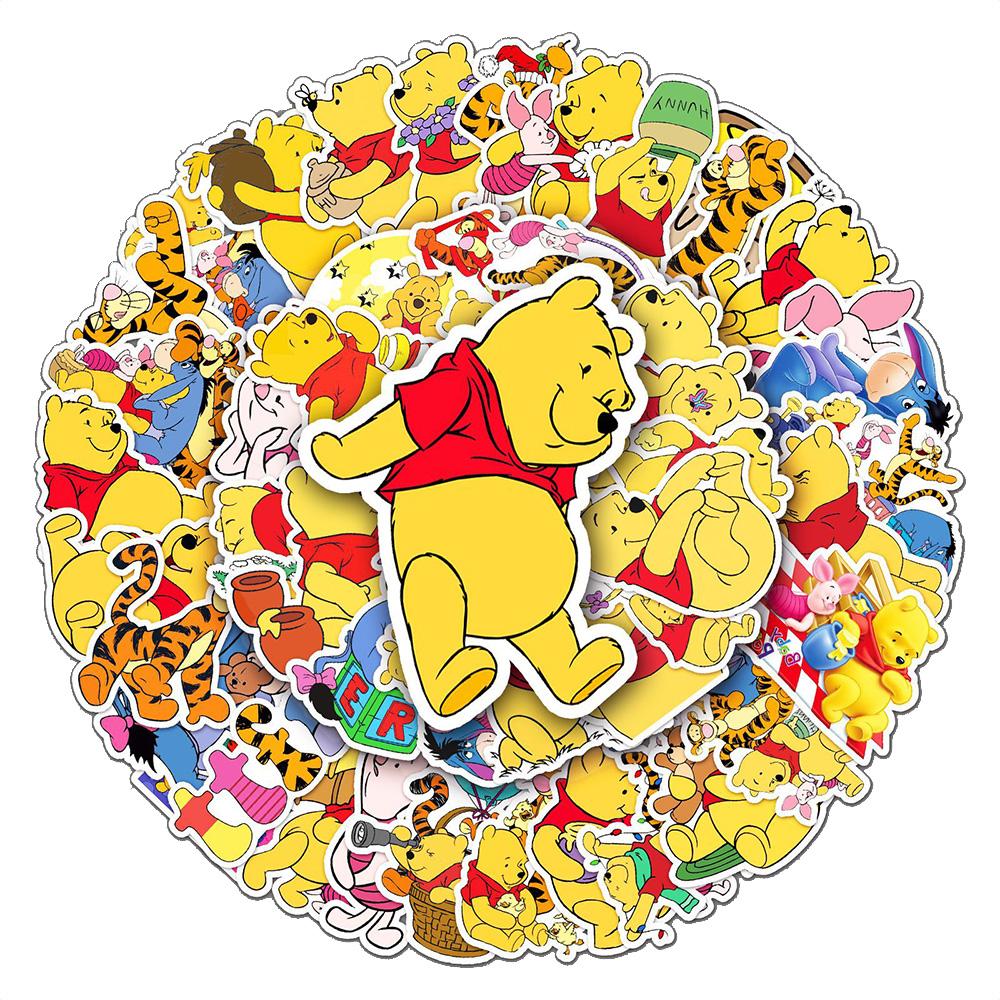 10/30/50pcs Winnie The Pooh Graffiti Stickers Cute Cartoon Bear Decals DIY Guitar Fridge Water Bottle Classic Sticker Toy