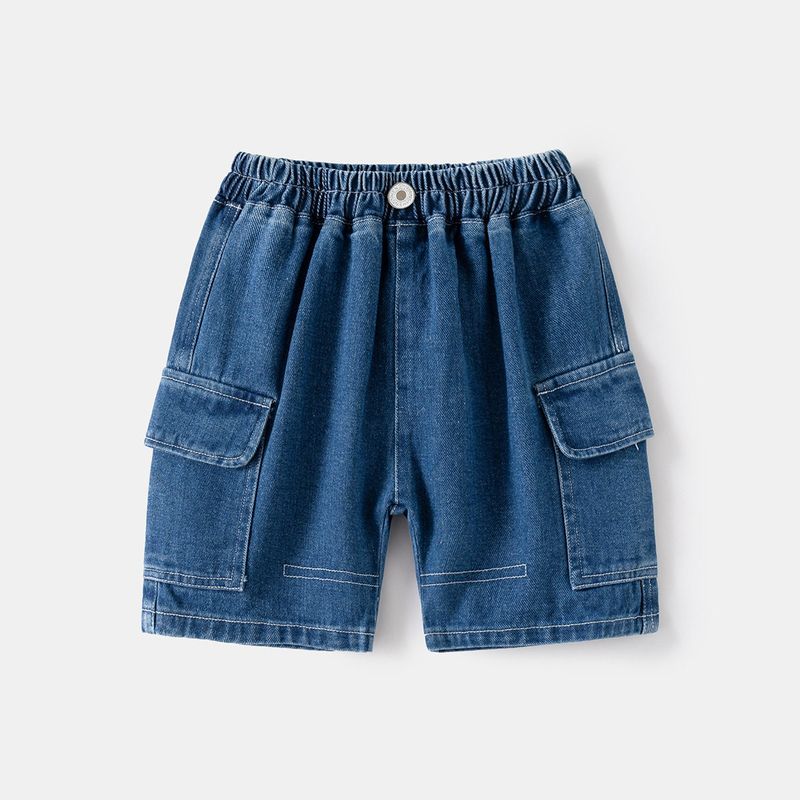 Small Children's Clothing Summer Boys Cargo Pants Denim Pants Fifth Pants Kids Pocket Baby Boy Shorts Bermuda Shorts